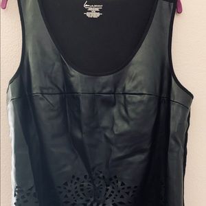 Lane Bryant Faux Leather Black Tank NWT Sz 14/16